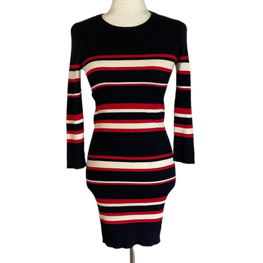 SANCTUARY Trailblazer Ribbed Sweater Dress Size XS Knit Stretch Fitted Mini